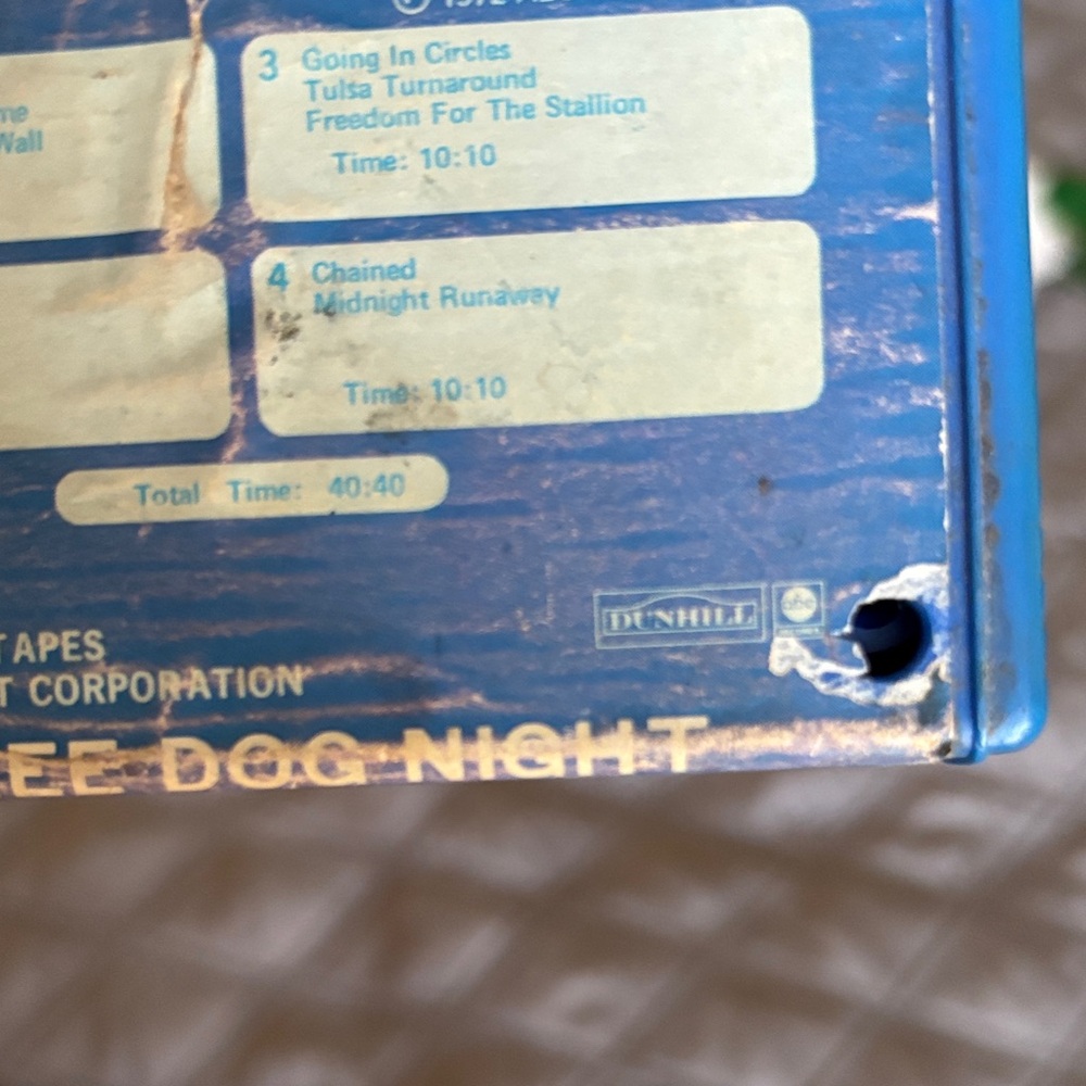 Vintage Three Dog Night Seven Seperate Fools 8 Track 1972 ABC Records Blue Case - Picture 9 of 11